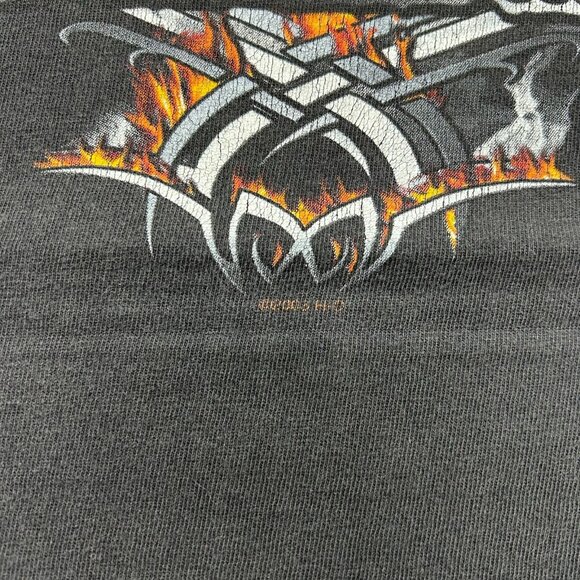 Vintage Harley Davidson Graphic Tee Mens Large Flames Eagle Ohio Short Sleeve - Picture 5 of 10